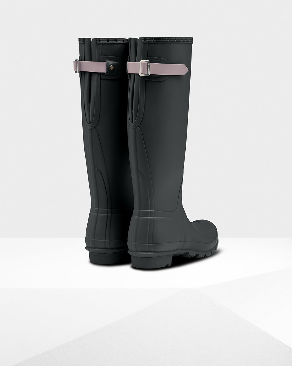 Women Hunter Original Back Adjustable | Tall Rain Boots Deep Green/Purple | NZ-86012-CXFM